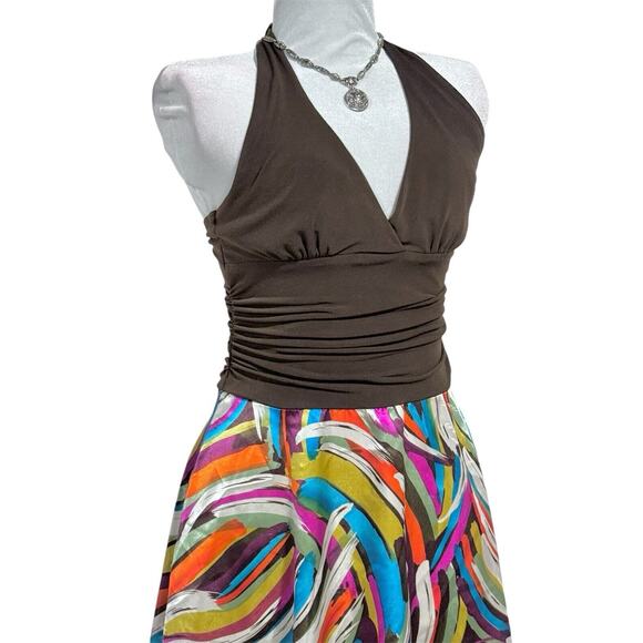 Vintage 90s Y2K Cleavage Handkerchief Pixie Fairy Halter Dress Medium - Picture 6 of 9